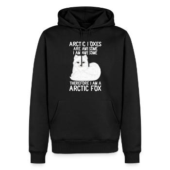 Artic Fuchsliebhaber Aus Arktischer Fuchs - Männer Premium Bio Hoodie - Schwarz - Vorne - Nico (187cm)