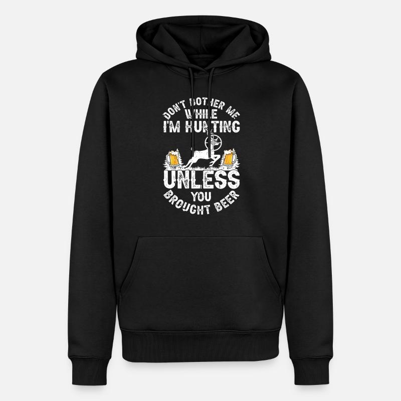 Chasse et bière - Sweat à capuche Premium bio Homme - noir