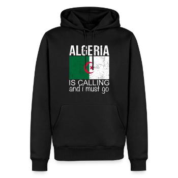 Algerien Spruch - Männer Premium Bio Hoodie - Schwarz - Vorne - Nico (187cm)