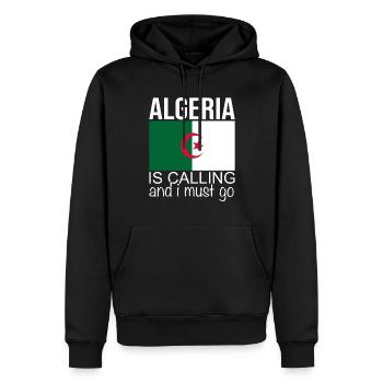 Algerien Spruch - Männer Premium Bio Hoodie - Schwarz - Vorne - Nico (187cm)