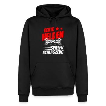 Schlagzeuger Drummer Musiker Schlagzeug für - Männer Premium Bio Hoodie - Schwarz - Vorne - Nico (187cm)