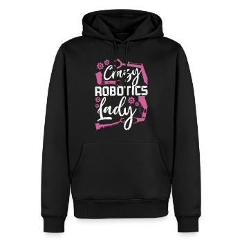Ingénieur en robotique robotique femme - Sweat à capuche Premium bio Homme - noir - Devant - Nico (187cm)