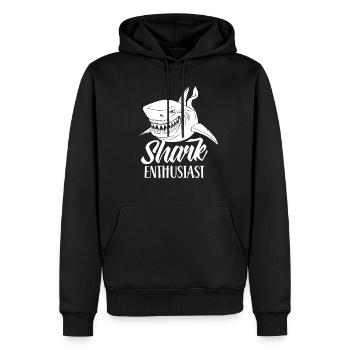 Shark Enthusiast Shark Diving Shark Shark Tooth Sharks - Sweat à capuche Premium bio Homme - noir - Devant - Nico (187cm)