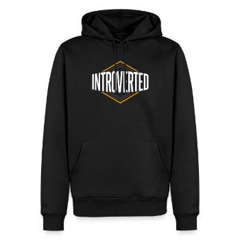 Sarcasme introverti Introverti Timide - Sweat à capuche Premium bio Homme - noir - Devant - Nico (187cm)
