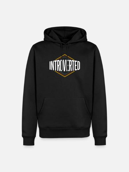 Introverted Sarcasm Introverted Shy - Men’s Premium Organic Hoodie - black