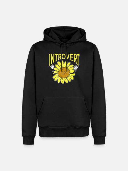 Introverted Shy Sarcasm Introverted - Men’s Premium Organic Hoodie - black