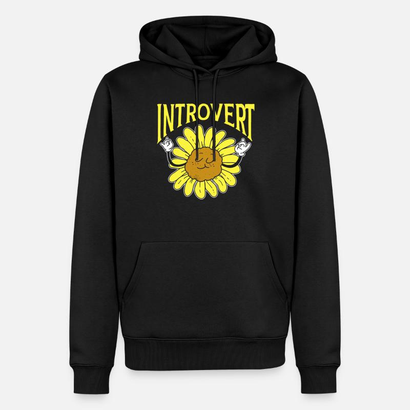 Sarcasme timide introverti Introverti - Sweat à capuche Premium bio Homme - noir