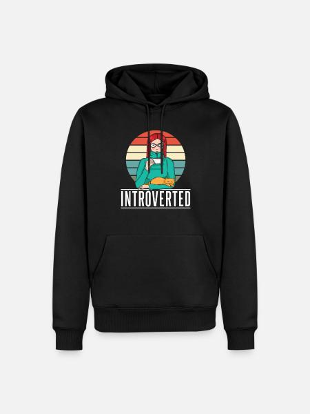Introverted Sarcasm Introverted Shy - Men’s Premium Organic Hoodie - black