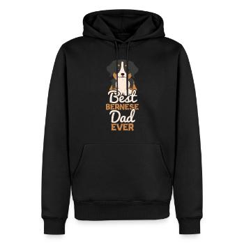 Bernois - Sweat à capuche Premium bio Homme - noir - Devant - Nico (187cm)