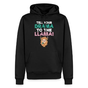 Lama Geschenk Lama Liebhaber Geschenk - Männer Premium Bio Hoodie - Schwarz - Vorne - Nico (187cm)