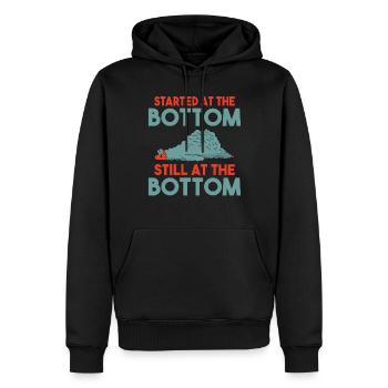 Cadeau Lama Lama Cadeau Amoureux - Sweat à capuche Premium bio Homme - noir - Devant - Nico (187cm)