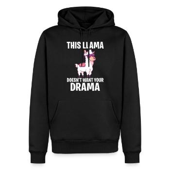Lama Geschenk Lama Liebhaber Geschenk - Männer Premium Bio Hoodie - Schwarz - Vorne - Nico (187cm)