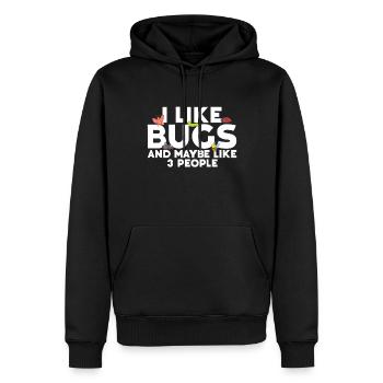 Insekt - Männer Premium Bio Hoodie - Schwarz - Vorne - Nico (187cm)
