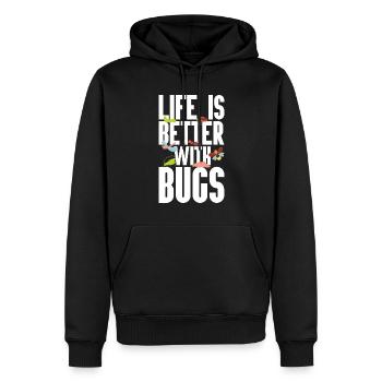 Insekt - Männer Premium Bio Hoodie - Schwarz - Vorne - Nico (187cm)