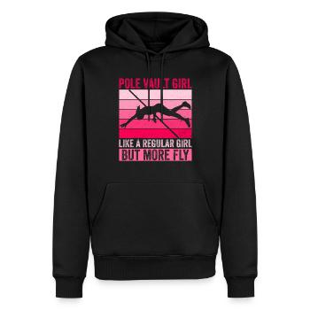 Stabhochspringer Mädchen Stabhochsprung Frau - Sweat à capuche Premium bio Homme - noir - Devant - Nico (187cm)