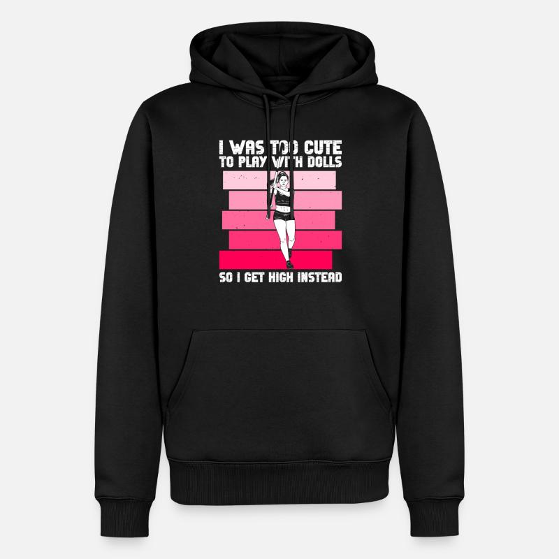Stabhochsprung Mädchen Stabhochspringen - Sweat à capuche Premium bio Homme - noir