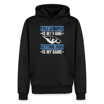 Stabhochsprung Stabhochspringer - Sweat à capuche Premium bio Homme - noir - Devant - Nico (187cm)