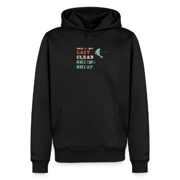 C’est ma dernière chemise de ski à crampons - Sweat à capuche Premium bio Homme - noir - Devant - Nico (187cm)