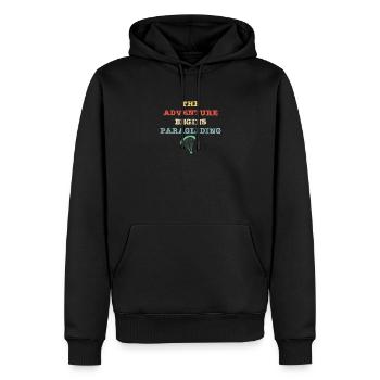 The adventure begins - Paragliding - Männer Premium Bio Hoodie - Schwarz - Vorne - Nico (187cm)