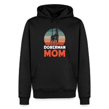 Doberman Maman Doberman Chiens Dobermans - Sweat à capuche Premium bio Homme - noir - Devant - Nico (187cm)
