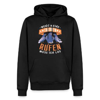 Brieftauben Brieftaubensport Taubenzucht Tauben - Männer Premium Bio Hoodie - Schwarz - Vorne - Nico (187cm)