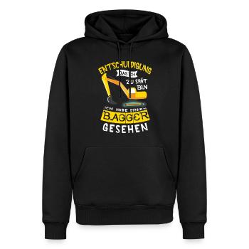 Bagger Baggerführer Baustelle Bauarbeiter für - Männer Premium Bio Hoodie - Schwarz - Vorne - Nico (187cm)
