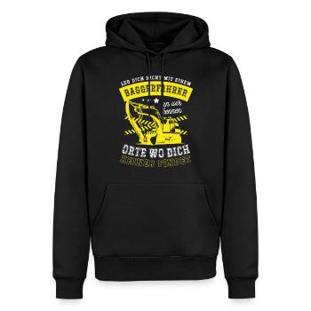 Bagger Baggerführer Baustelle Bauarbeiter für - Männer Premium Bio Hoodie - Schwarz - Vorne - Nico (187cm)