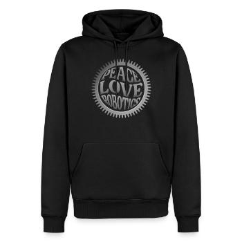 Ingénieur en robotique robotique femme - Sweat à capuche Premium bio Homme - noir - Devant - Nico (187cm)
