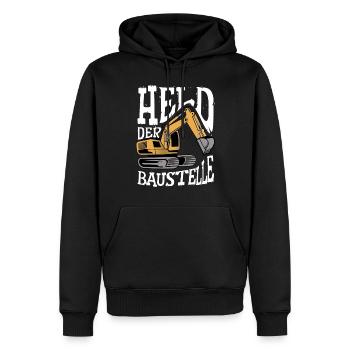 Bagger Baggerführer Baustelle Bauarbeiter für - Männer Premium Bio Hoodie - Schwarz - Vorne - Nico (187cm)