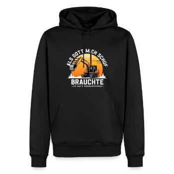 Bagger Baggerführer Baustelle Bauarbeiter für - Männer Premium Bio Hoodie - Schwarz - Vorne - Nico (187cm)