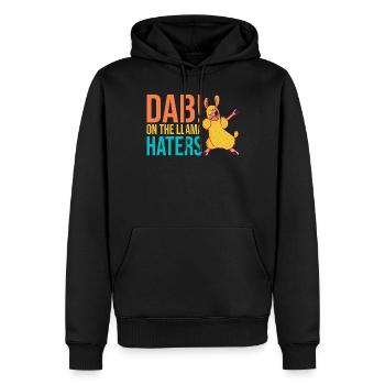 Lama Geschenk Lama Liebhaber Geschenk - Männer Premium Bio Hoodie - Schwarz - Vorne - Nico (187cm)