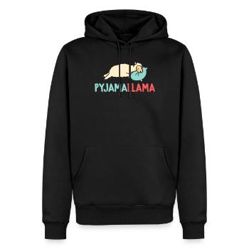 Lama Geschenk Lama Liebhaber Geschenk - Männer Premium Bio Hoodie - Schwarz - Vorne - Nico (187cm)