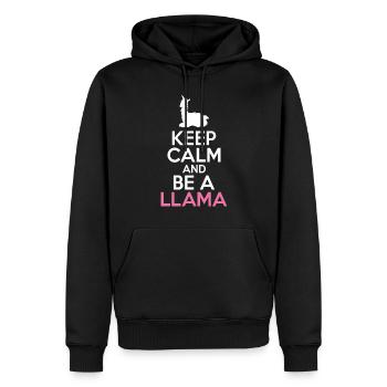 Lama Geschenk Lama Liebhaber Geschenk - Männer Premium Bio Hoodie - Schwarz - Vorne - Nico (187cm)