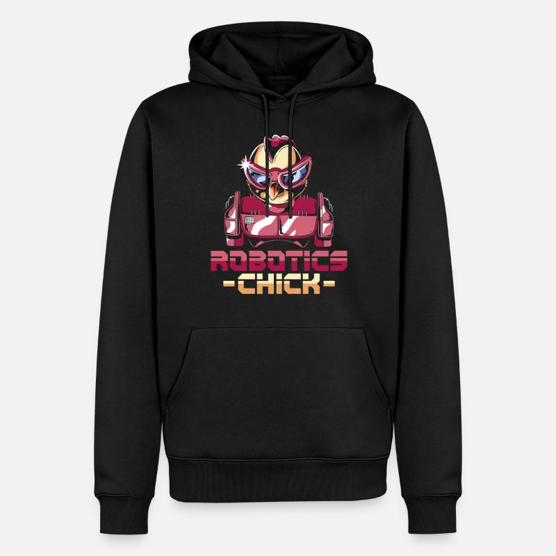 Robot Robotics Engineer Cool - Männer Premium Bio Hoodie - Schwarz