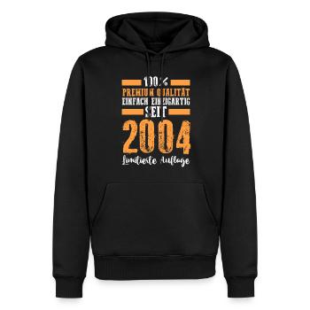 2004 19 Jahre Geburtstag - Männer Premium Bio Hoodie - Schwarz - Vorne - Nico (187cm)
