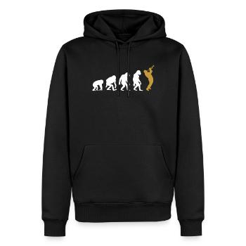 Funny Trumpet Evolution For Trumpet Player - Men’s Premium Organic Hoodie - black - Front - Nico (187cm)