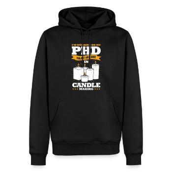 Bougies de cire faites à la main Bougie Fabrication d’un cadeau d’amoureux - Sweat à capuche Premium bio Homme - noir - Devant - Nico (187cm)