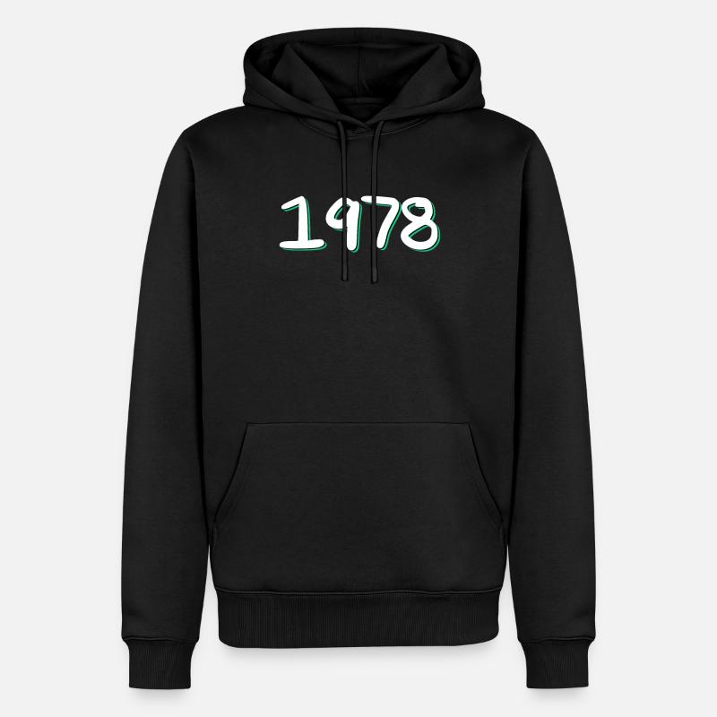 1978 Anniversaire - Sweat à capuche Premium bio Homme - noir