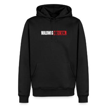 Waldweg Heizer Downhill Mounatinbike - Männer Premium Bio Hoodie - Schwarz - Vorne - Nico (187cm)