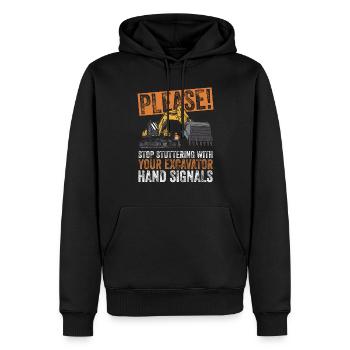 Bagger Bauarbeiter Baggerfahrer - Sweat à capuche Premium bio Homme - noir - Devant - Nico (187cm)