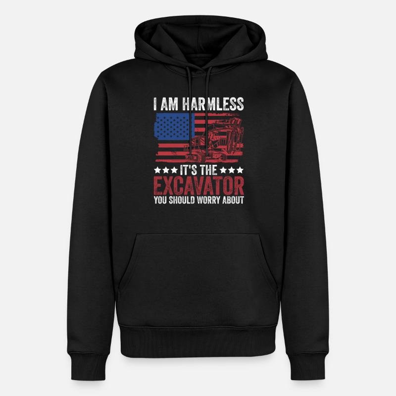 Bagger Baggerfahren Baggerfahrer - Männer Premium Bio Hoodie - Schwarz