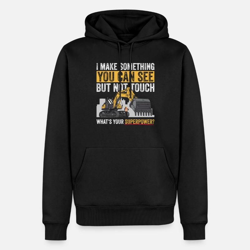 Baggern Baggerfahrer Bagger - Sweat à capuche Premium bio Homme - noir
