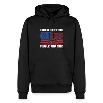 Baggerbagger Bagger USA Baggerfahrer - Sweat à capuche Premium bio Homme - noir - Devant - Nico (187cm)