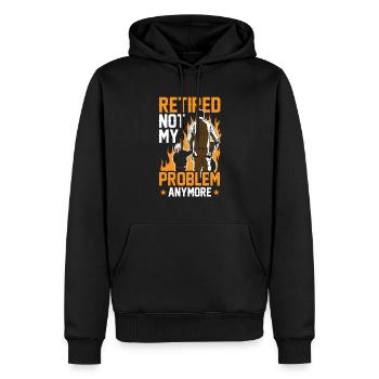 Im Ruhestand Nicht Mehr Mein Problem Rentner Rente - Männer Premium Bio Hoodie - Schwarz - Vorne - Nico (187cm)