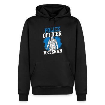 Police Officer Veteran Police Policeman Pension - Men’s Premium Organic Hoodie - black - Front - Nico (187cm)