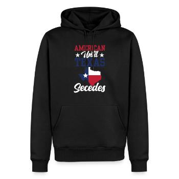 Les Américains jusqu’à la sécession des Texans du Texas - Sweat à capuche Premium bio Homme - noir - Devant - Nico (187cm)