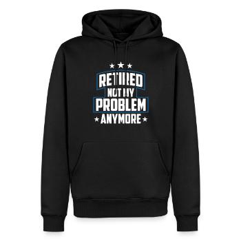 À la retraite, ce n’est plus mon problème policier - Sweat à capuche Premium bio Homme - noir - Devant - Nico (187cm)