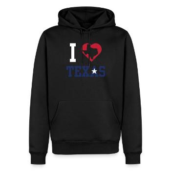 Ich Liebe Texas Texanisch Texaner Sprüche Stolz - Männer Premium Bio Hoodie - Schwarz - Vorne - Nico (187cm)