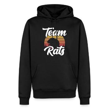 Team Rats Mignons Rat Animal Lovers - Sweat à capuche Premium bio Homme - noir - Devant - Nico (187cm)