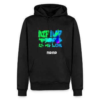 Tänzer Breakdance Bboy Oldschool - Männer Premium Bio Hoodie - Schwarz - Vorne - Nico (187cm)